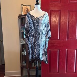 Elegant Tie-Dye Swim Coverup